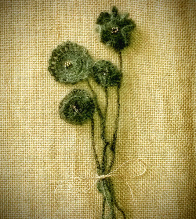 adorno flores crochet