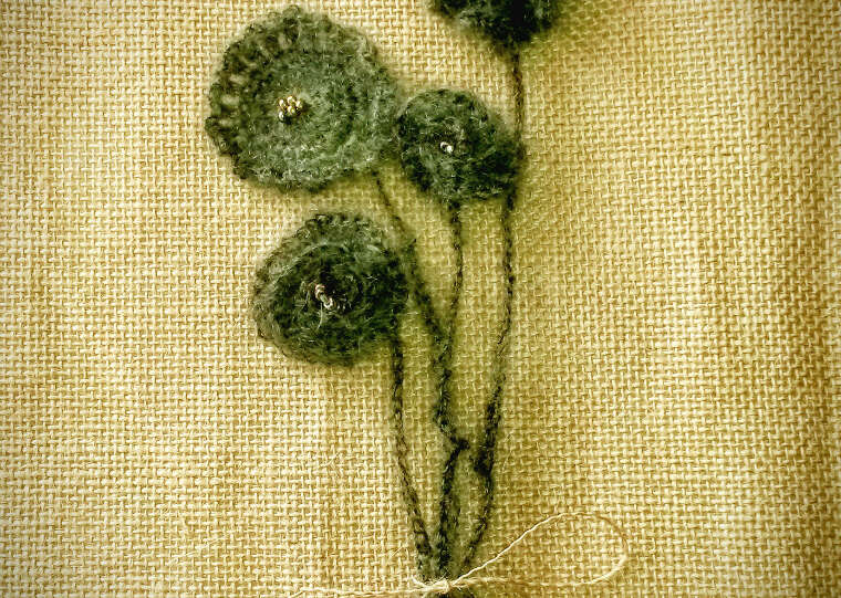 adorno flores crochet